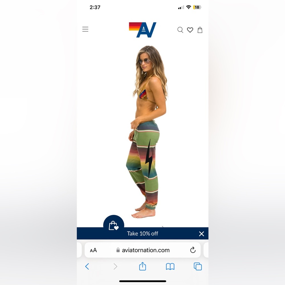 Aviator Nation Tulum Bolt Sweatpants